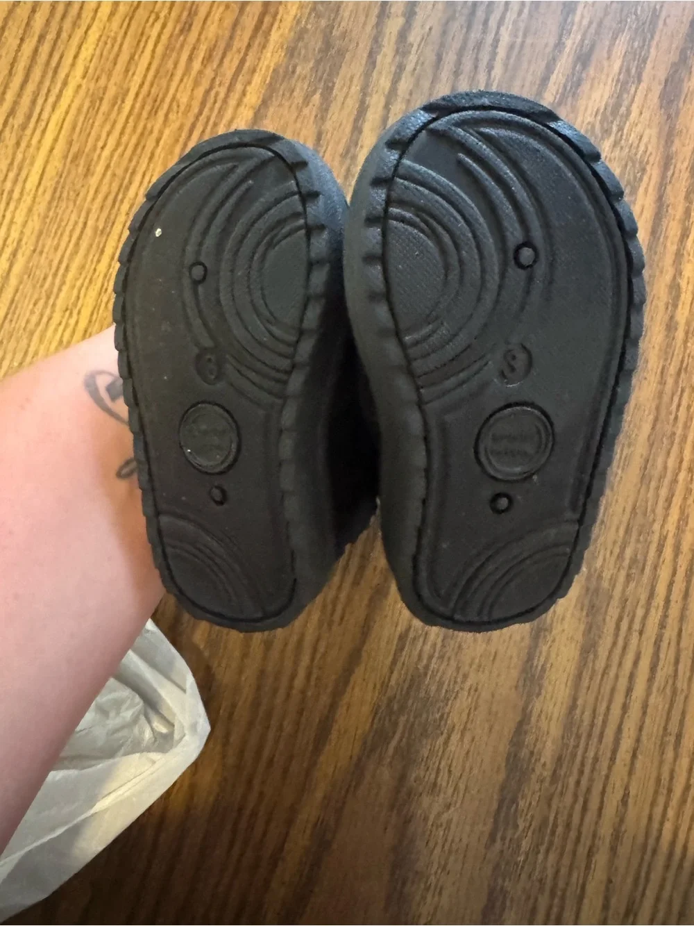 wonder nation Black Ruffle Ankle Boots for Kids